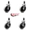 Service Caster 5 Inch Thermoplastic Wheel 1-5/8 Inch Expanding Stem Caster Set with 2 Brakes SCC-EX05S510-TPRS-158-2-SLB-2 - alternate 4